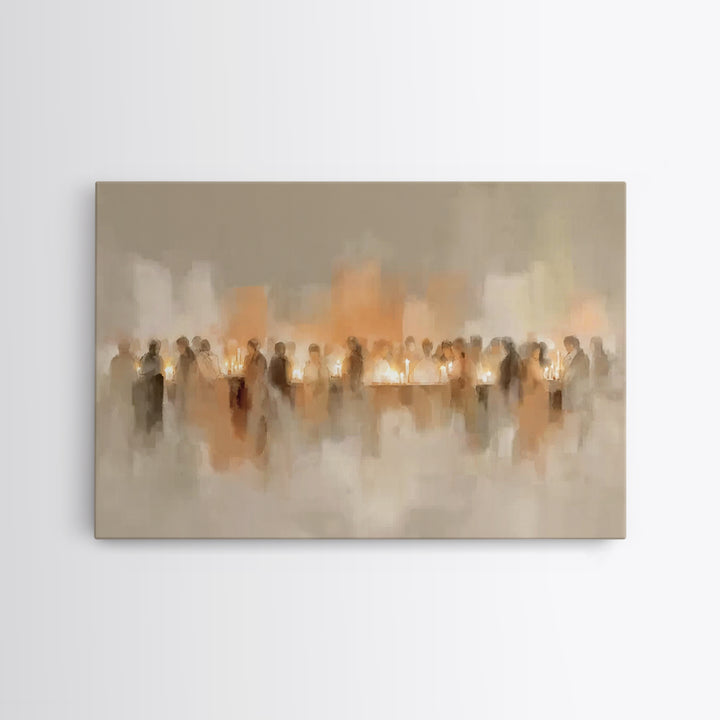 Table Of Light – Framed Canvas Print – Christian Art Print – Christian Art Work – Minimalist Christian Art – Christian Wall Art
