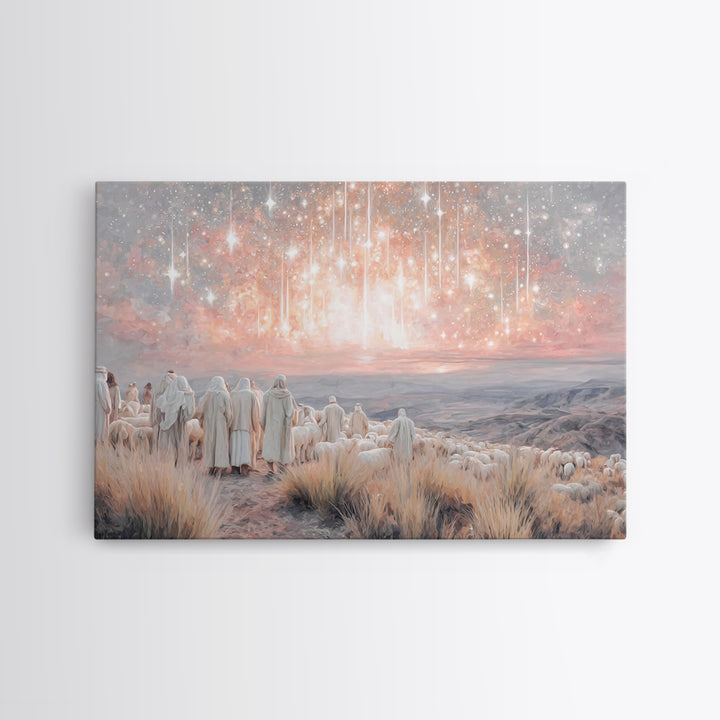 Dawn Of Glory – Framed Canvas Print – Christian Christmas Art – Christian Wall Art – Christian Art Canvas – Christmas Art – Christian Gift