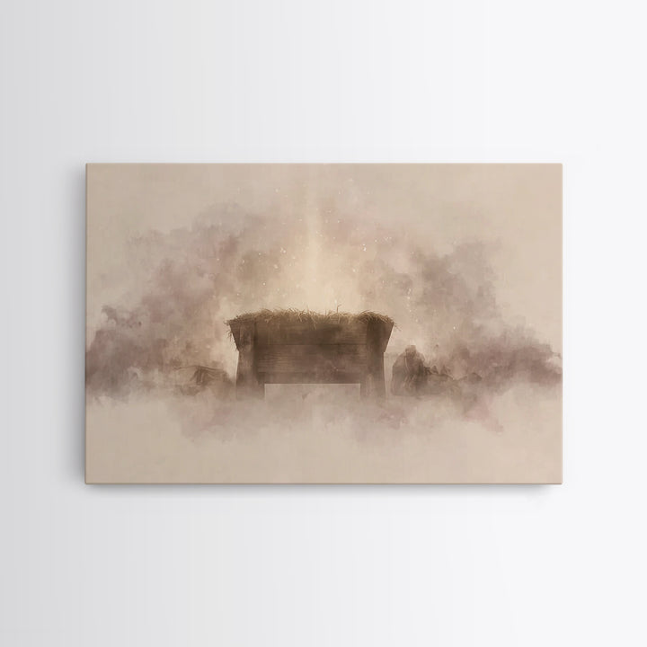 Celestial Wonder – Framed Canvas Print – Christian Wall Art – Christmas Art – Christian Art Canvas – Christian Christmas Art – Subtle Chris