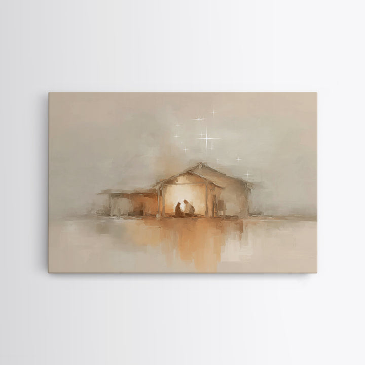 Sacred Family Light – Framed Canvas Print – Christian Art – Christian Wall Art – Jesus Art Print – Christian Art Canvas – Christian Decor