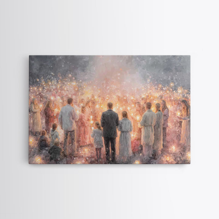 Light Of Fellowship – Framed Canvas Print – Christian Wall Art – Christian Art Canvas – Christmas Art – Christian Christmas Art – Jesus Pai
