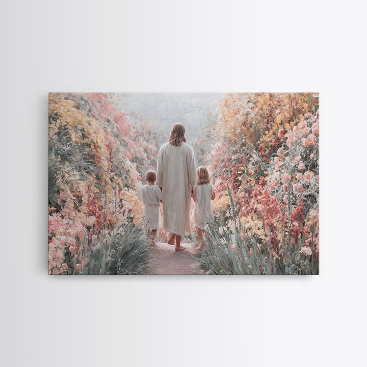 Garden Of Peace – Framed Canvas Print – Christian Art Canvas – Jesus Painting – Christian Wall Art – Christian Art – Christian Gift
