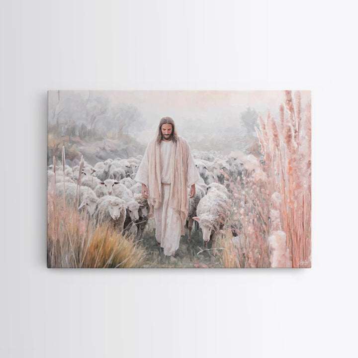 Morning Of Mercy, Framed Canvas Print, Christian Wall Art, Christian Art Canvas, Jesus Painting, Christian Christmas Art