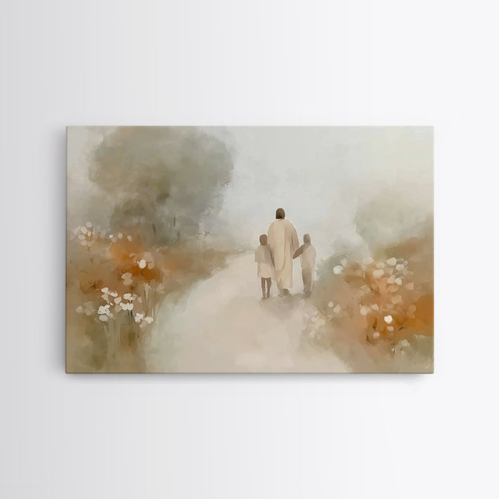 Pathway Of Light, Framed Canvas Print, Christian Art Canvas, Christian Wall Art, Christian Art, Christian Gift Ideas