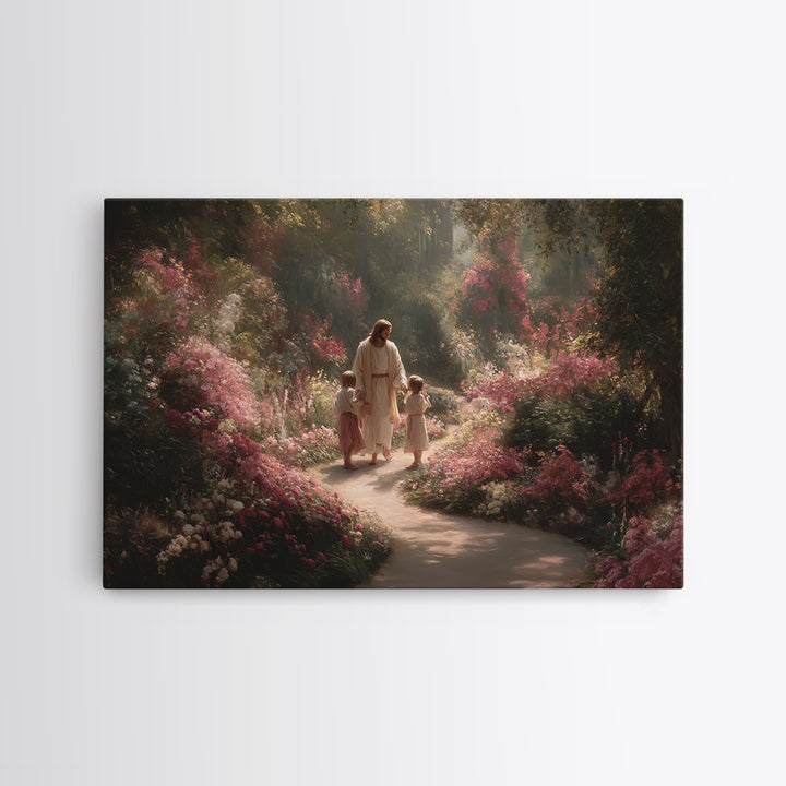 Garden Of Blessing – Framed Canvas Print – Christian Wall Art – Christian Art Canvas – Christian Art – Jesus Painting