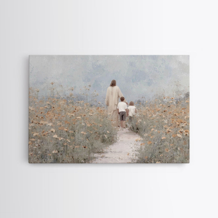 Fields Of Mercy, Framed Canvas Print, Jesus Painting, Christian Wall Art, Christian Art Canvas, Christmas Art Prints, Christian Gift Ideas