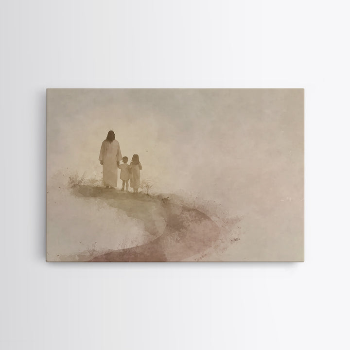 Guiding Grace | Framed Canvas Print | Christian Art Canvas | Jesus Painting | Christian Wall Art | Christian Christmas Art | Modern Christi