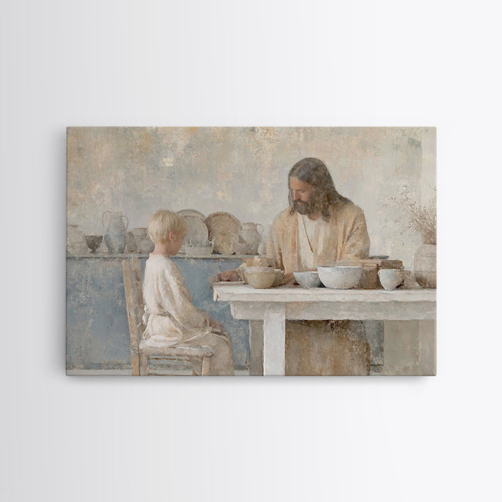 Quiet Morning Hope – Framed Canvas Print – Jesus Painting – Christian Art Canvas – Christian Wall Art – Christian Christmas – Christian Gif