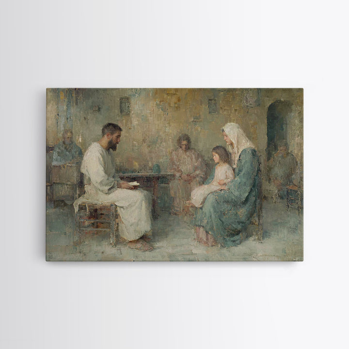 Lantern Of Hope | Framed Canvas Print | Jesus Painting | Christian Wall Art | Christian Art Canvas | Christian Christmas Art | Christian De