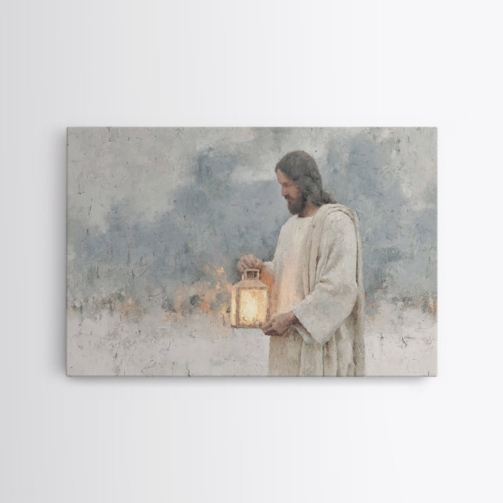 Winter Guiding Star – Framed Canvas Print – Christian Wall Art – Jesus Painting – Christian Art Canvas – Christmas Art Prints – Christian G