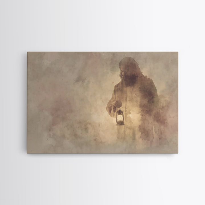 Light Of Mercy, Framed Canvas Print, Christian Art Canvas, Jesus Painting, Christian Wall Art, Moody Christian Art, Christian Gift Ideas