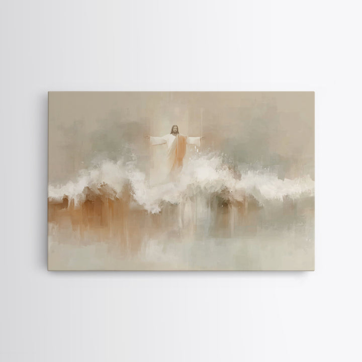 Heaven’s Horizon – Framed Canvas Print – Christian Wall Art – Modern Jesus Art – Christian Art Canvas – Christian Decoration – Large Christ