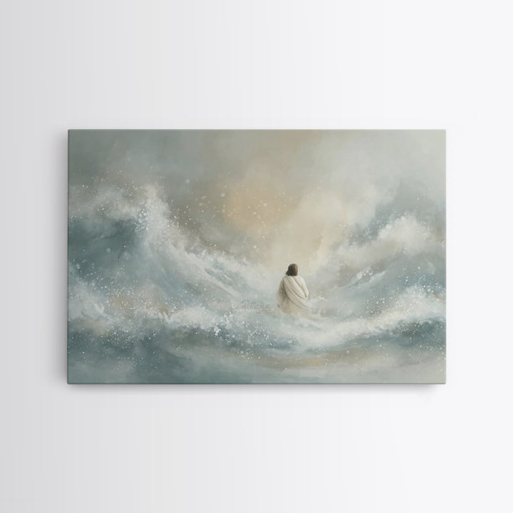 Promise Of Light – Framed Canvas Print – Christian Art Canvas – Modern Christian Painting – Jesus Wall Art – Christian Christmas Art – Subt