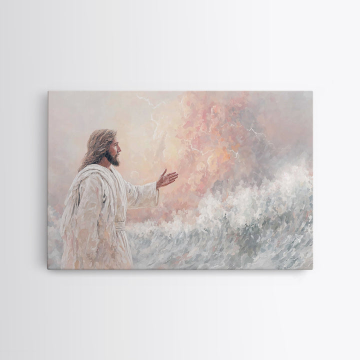 Light Of Deliverance – Framed Canvas Print – Christian Wall Art – Jesus Painting – Christian Art Canvas – Modern Christian Art – Christian