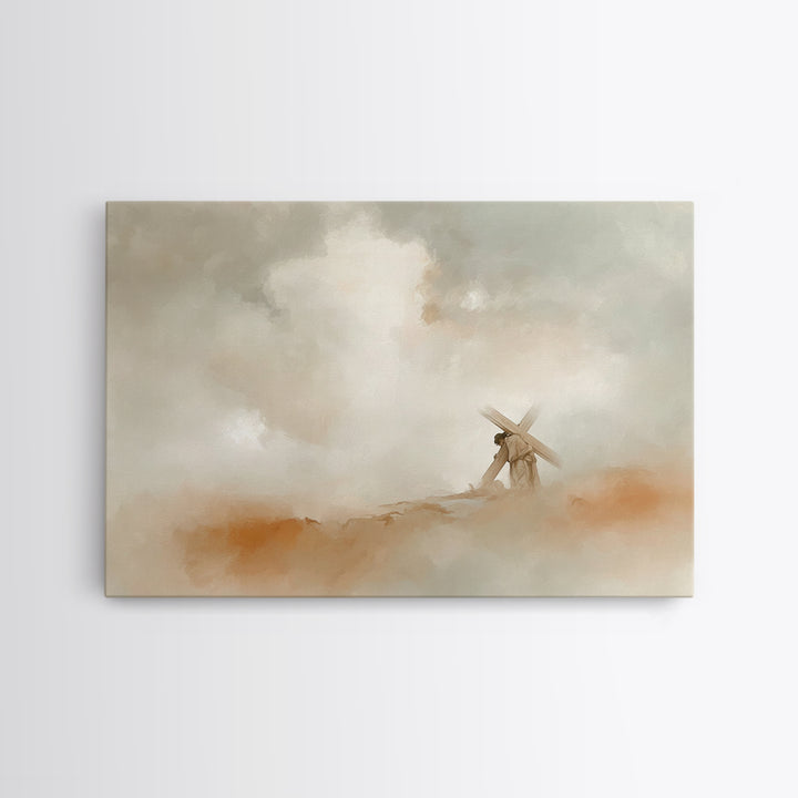 Path Of Sacrifice | Framed Canvas Print | Christian Paintings | Jesus Art Print | Christian Wall Art | Large Christian Painting | Christian
