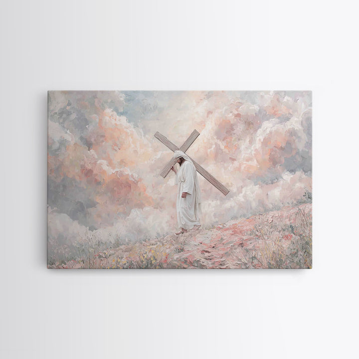 Path Of Mercy – Framed Canvas Print – Christian Wall Art – Jesus Painting – Christian Art Canvas – Large Christian Art – Christian Decor