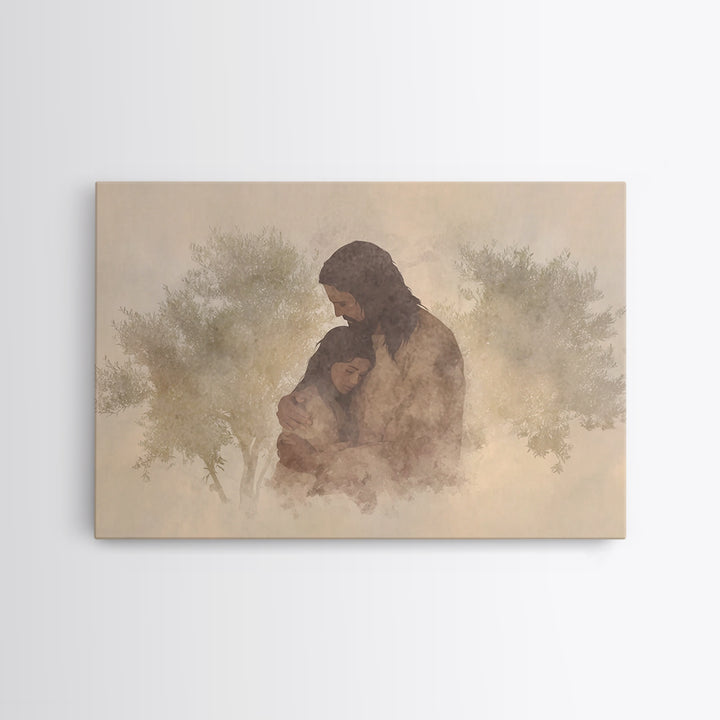 Everlasting Comfort – Framed Canvas Print – Christian Wall Art – Jesus Painting – Christian Art Canvas – Moody Christian Art – Christian De