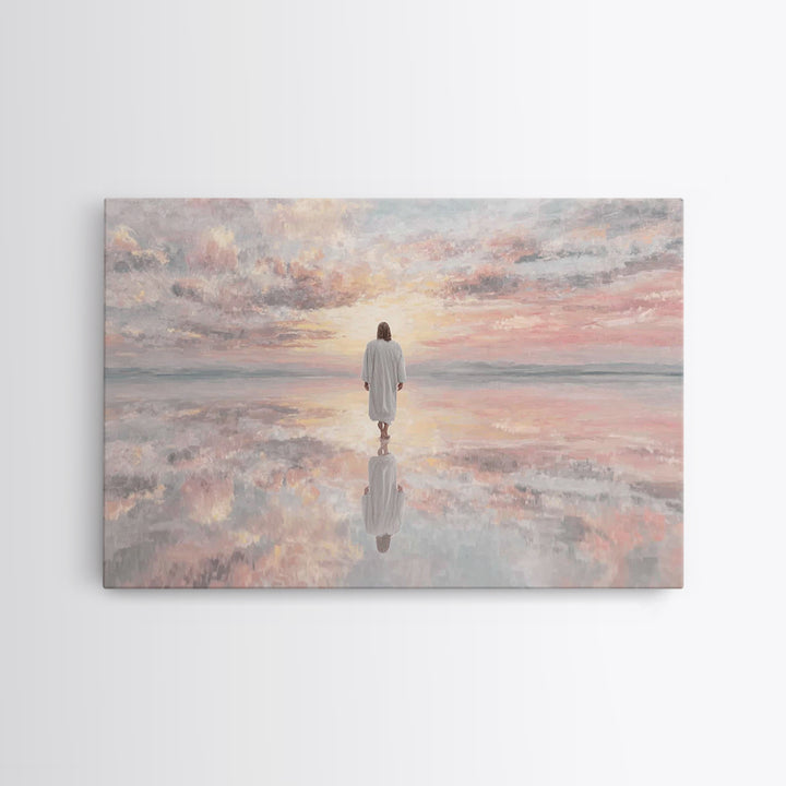 Heaven’s Gentle Horizon | Framed Canvas Print | Christian Art Canvas | Jesus Painting | Christian Wall Art | Modern Christian Painting | Ch