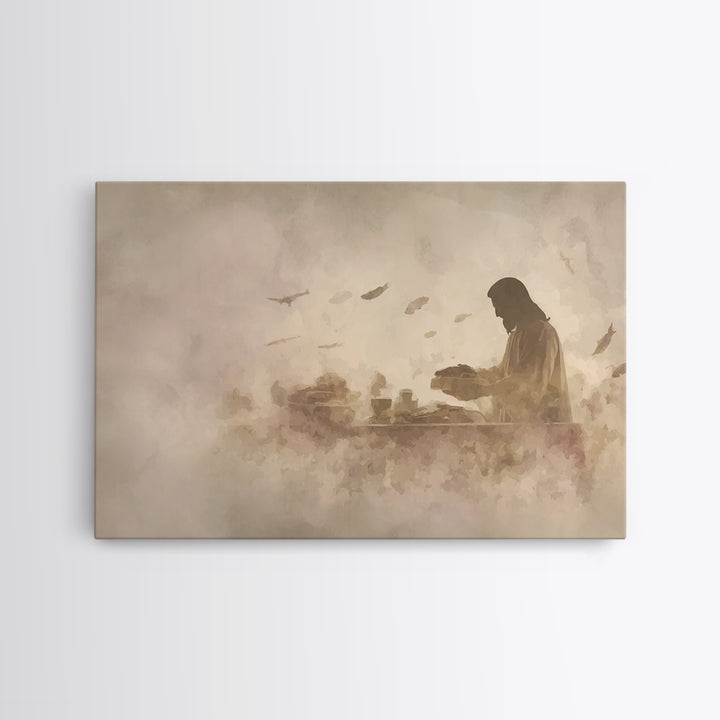 Heavenly Provision – Framed Canvas Print – Christian Wall Art – Christian Art Canvas – Jesus Painting – Moody Christian Art – Christian Art