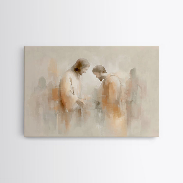 Humble Offering – Framed Canvas Print – Christian Wall Art – Christian Art Canvas – Modern Christian Art – Jesus Painting – Christian Art G