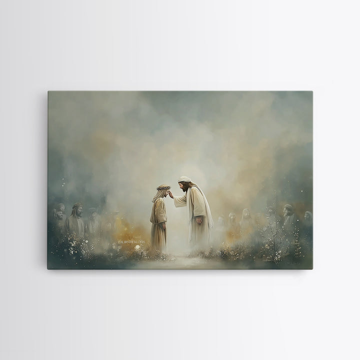 Circle Of Blessing | Framed Canvas Print | Christian Art Canvas | Jesus Painting | Christian Wall Art | Christian Decorations | Christian G
