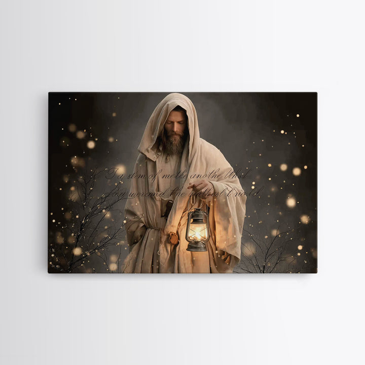 Lantern Of Grace | Framed Canvas Print | Jesus Canvas Art | Christian Wall Art | Christian Art Canvas | Christian Gift | Vintage Christian