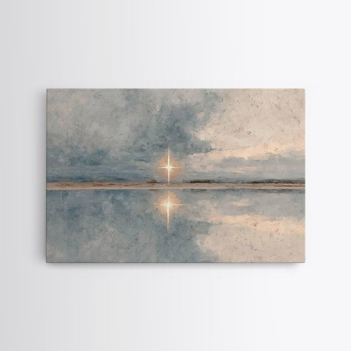 Calm Horizon Star – Framed Canvas Print – Christian Art – Christmas Canvas Wall Art – Christian Gift Ideas – Modern Christian Art – Christi