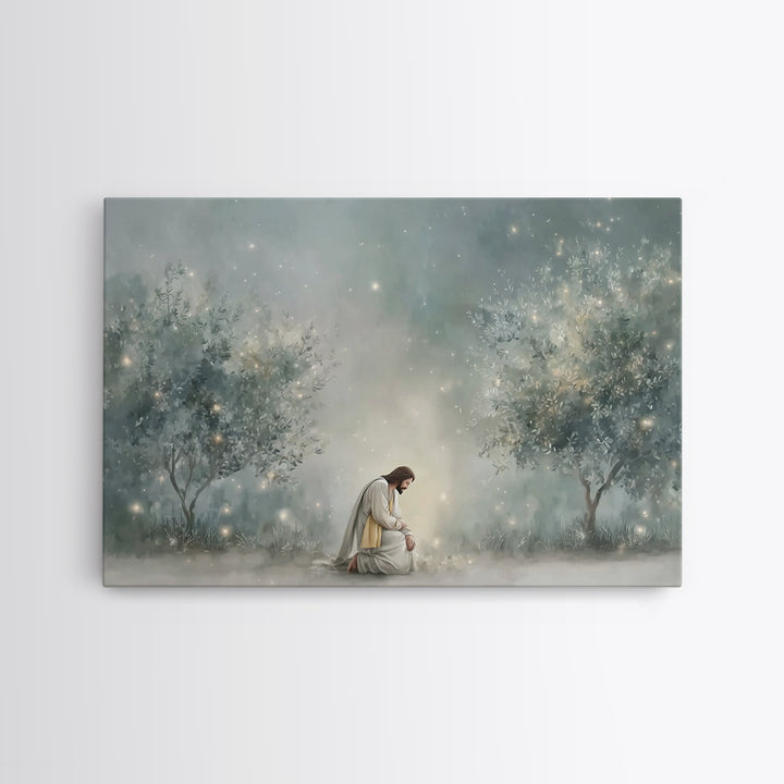 Heavenly Stillness - Framed Canvas Print - Christian Wall Art - Modern Christian Art - Jesus Painting - Christian Art Canvas