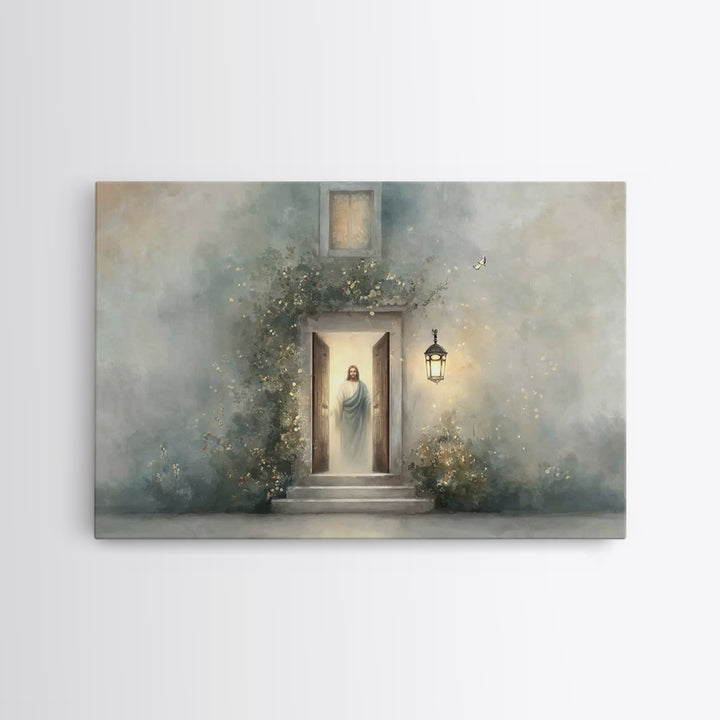 Radiant Invitation - Framed Canvas Print - Christian Art Canvas - Christian Wall Art - Jesus Painting - Minimalist Christian Art