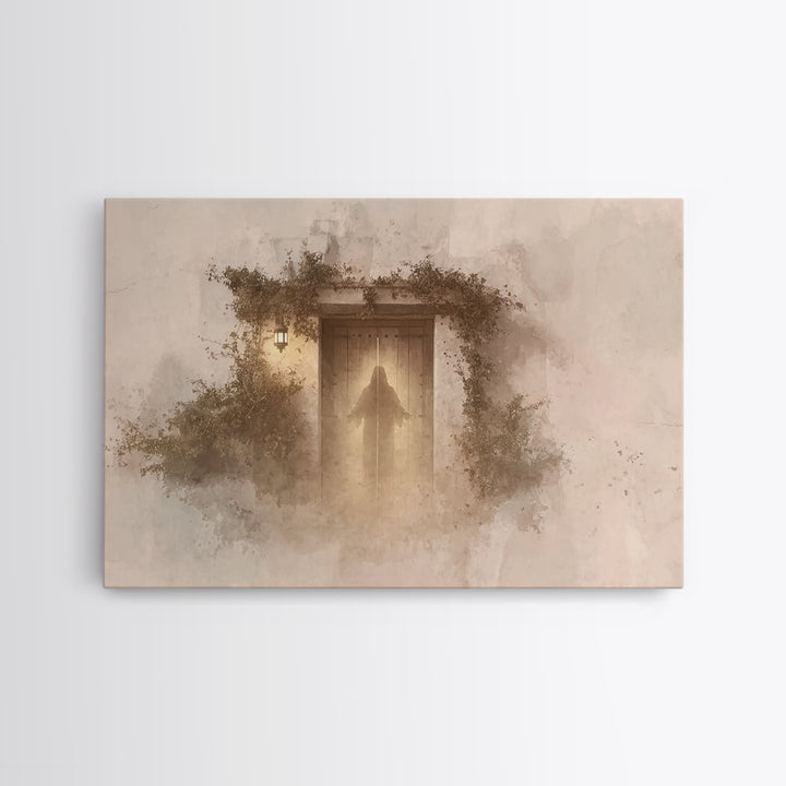 Glowing Promise - Framed Canvas Print - Christian Art Canvas - Christian Wall Art - Jesus Painting - Modern Christian Art