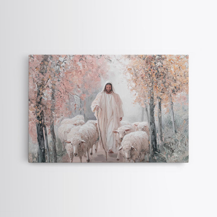 Shepherd Of Peace – Framed Canvas Print – Christian Wall Art – Jesus Painting – Christian Art Canvas – Large Christian Art
