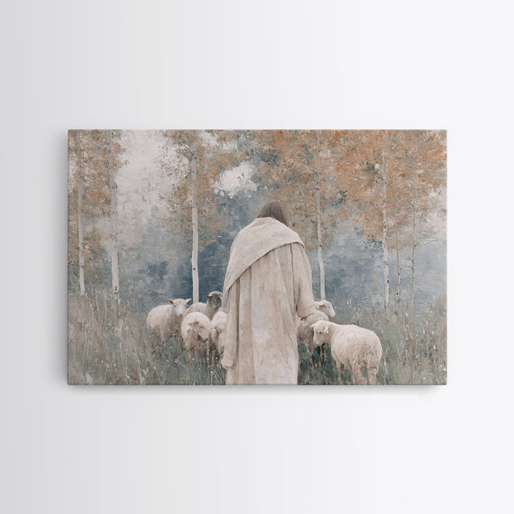 Gentle Watch – Framed Canvas Print – Christian Art Canvas – Subtle Christian Art – Christian Wall Art – Jesus Painting