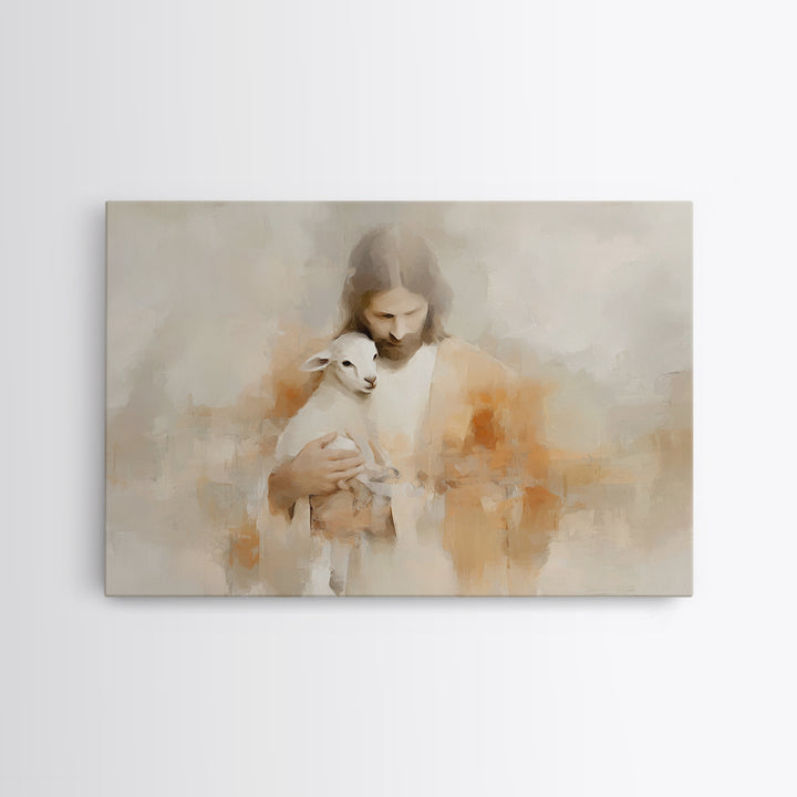 Grace In Stillness, Framed Canvas Print, Christian Wall Art, Christian Art Canvas, Jesus Painting, Christmas Art, Christian Decoration, Chr