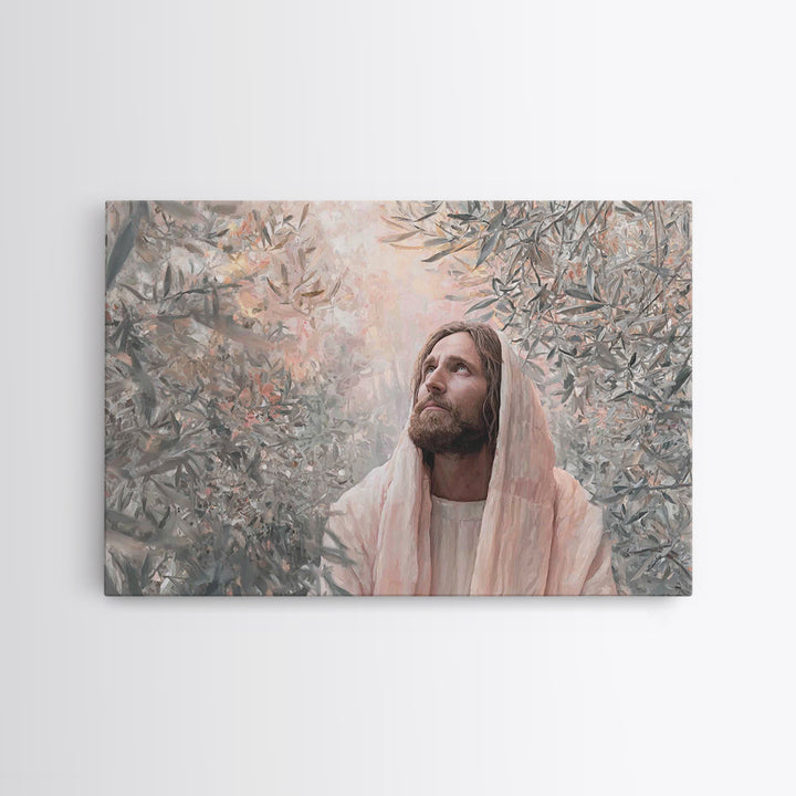 Garden Of Hope | Framed Canvas Print | Christian Art | Jesus Painting | Christian Art Canvas | Christian Wall Art | Christian Christmas Art