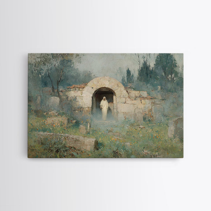 Awakening Garden Light, Framed Canvas Print, Christian Art Canvas, Christian Wall Art, Easter Art, Christian Decor, Jesus Painting, Christi