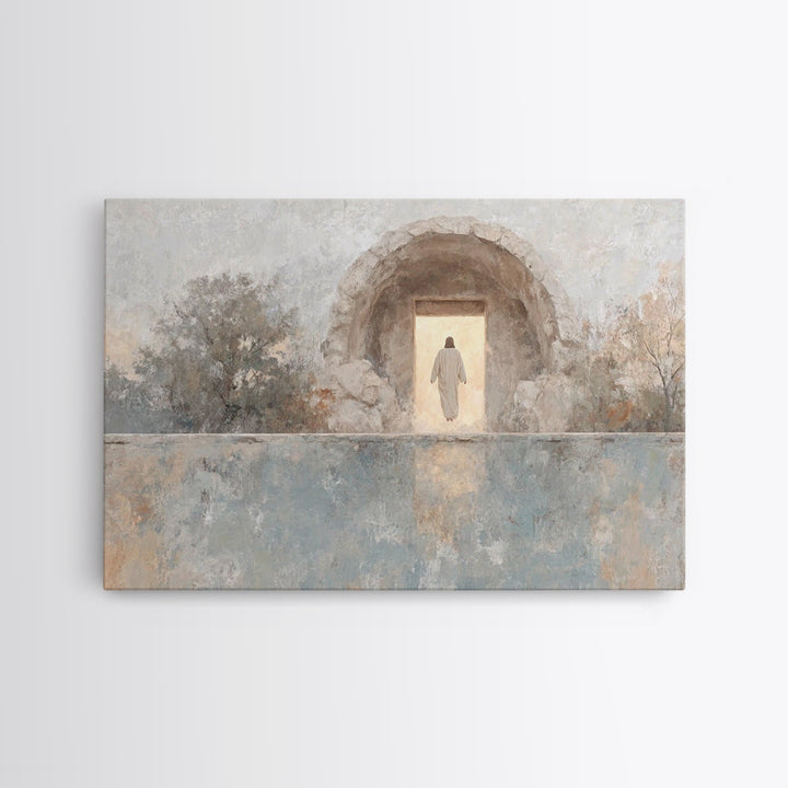 Ascension Of Dawn – Framed Canvas Print – Christian Art Canvas – Christian Wall Art – Jesus Painting – Easter Art – Christian Decor – Chris