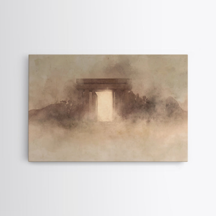 Sacred Dawn - Framed Canvas Print - Christian Wall Art - Jesus Painting - Christian Art Canvas - Christmas Art - Christian Decorations