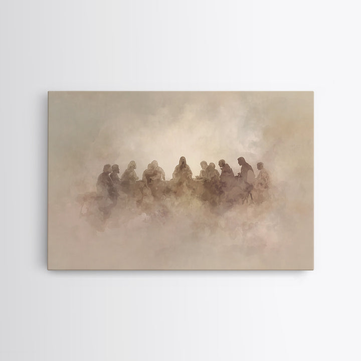 Mystic Supper - Framed Canvas Print - Christian Art Canvas - Jesus Painting - Christian Wall Art - Subtle Christian Art - Christian Christm