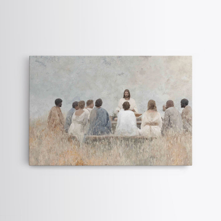 Multitude of Light | Framed Canvas Print | Christian Christmas Art | Christian Wall Art | Jesus Painting | Christian Art Canvas | Christmas