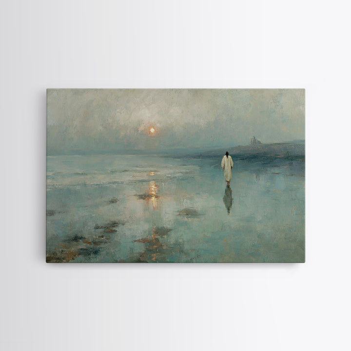 Dawn of Faith – Framed Canvas Print – Jesus Painting – Christian Wall Art – Christian Art Canvas – Subtle Christian Art – Christian Paintin