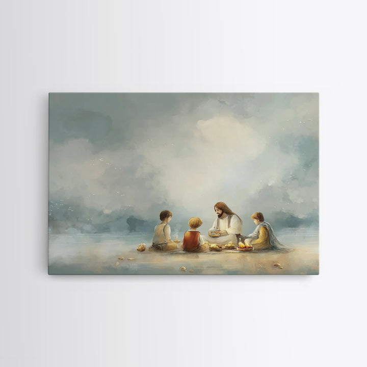 Blossoms Of Grace – Framed Canvas Print – Christian Wall Art – Jesus Painting – Christian Art Canvas – Christian Christmas Art
