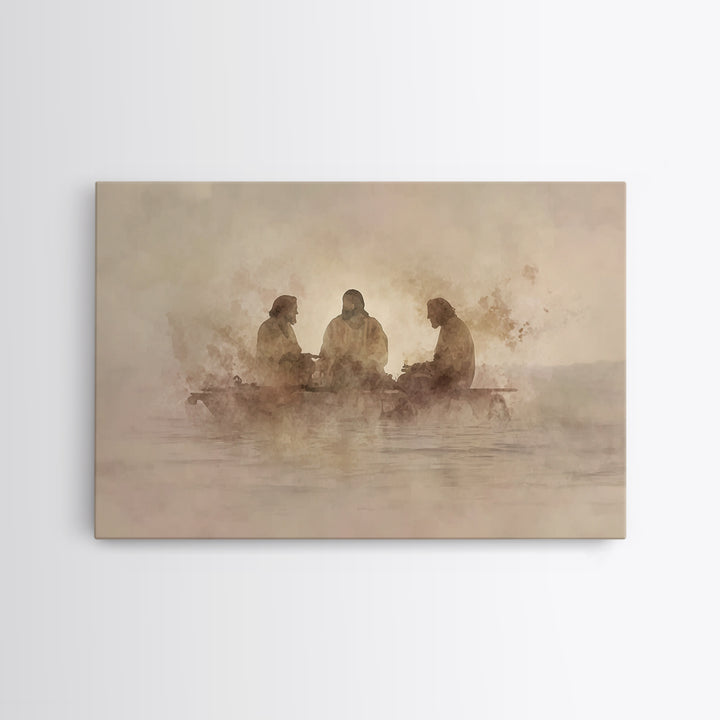 Sacred Morning Light – Framed Canvas Print – Christian Art Canvas – Jesus Painting – Christmas Art Prints – Christian Wall Art – Christian