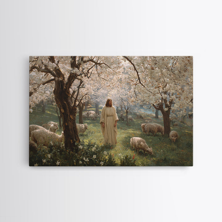 Quiet Fellowship – Framed Canvas Print – Christian Wall Art – Christian Art Canvas – Jesus Painting – Christmas Wall Art – Christian Gift