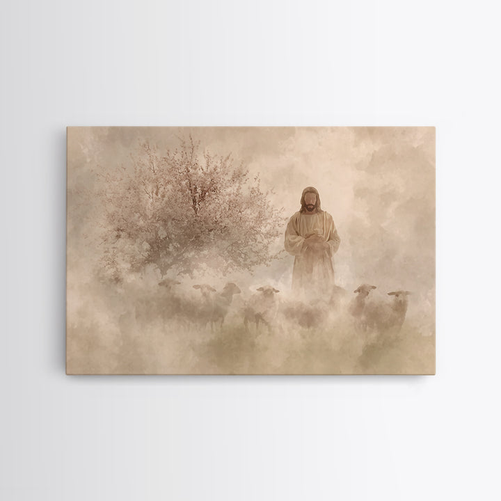 Garden Of Hope – Framed Canvas Print – Christian Art – Jesus Painting – Christian Art Canvas – Christmas Art Framed – Christian Decorations