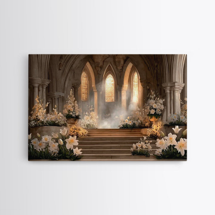 Temple Blossoms – Framed Canvas Print – Christian Christmas Art – Christian Wall Art – Christian Art Canvas – Jesus Painting – Christian De