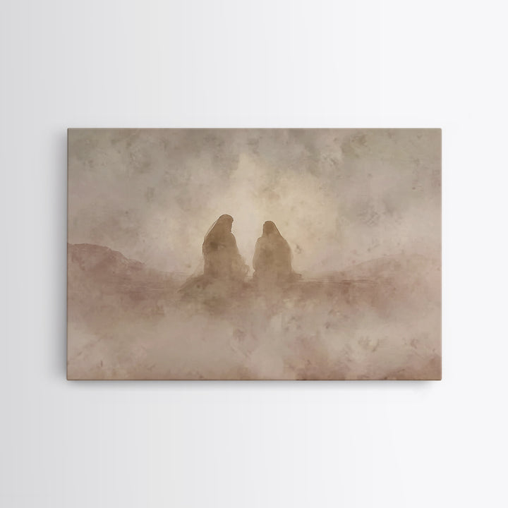 Sacred Companions – Framed Canvas Print – Christian Art Canvas – Christian Wall Art – Christian Painting – Minimalist Christian Art – Chris