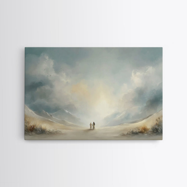 Desert Dawn – Framed Canvas Print – Christian Wall Art – Christian Art Canvas – Subtle Christian Art – Christian Painting – Christian Decor