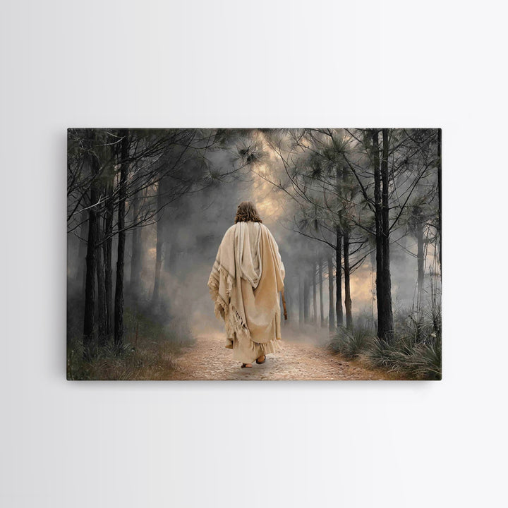 Shepherd’s Path, Framed Canvas Print, Christian Wall Art, Christian Art Canvas, Jesus Painting, Large Christian Art