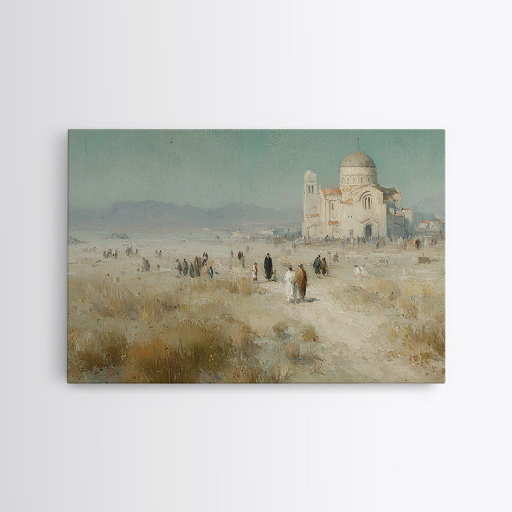 Pilgrims Of Faith – Framed Canvas Print – Christian Art Canvas – Christian Painting – Christian Wall Art – Vintage Christian Art – Christia
