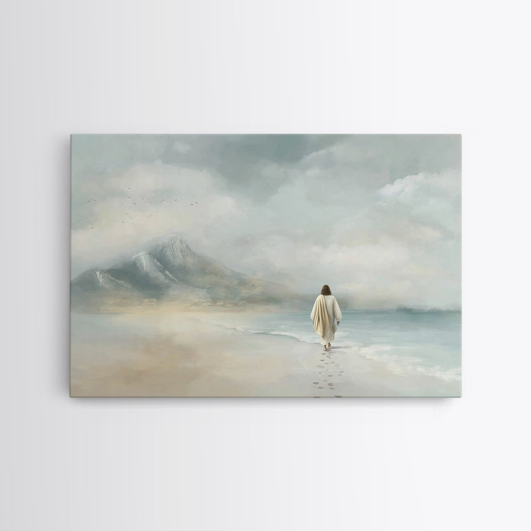 Path Of Mercy – Framed Canvas Print – Jesus Painting – Christian Wall Art – Christian Art Canvas – Christian Gift Ideas – Vintage Christian